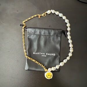 Martha Calvo Pearl and Gold Necklace